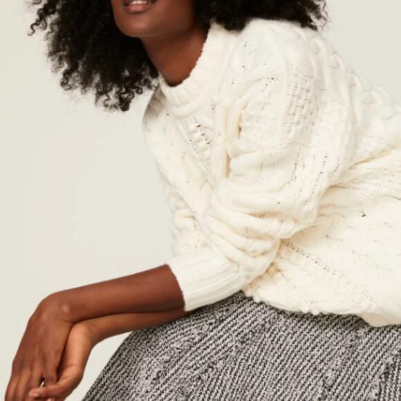 Jason Wu x RTR Cream Wool Cable Knit Sweater XS - Picture 3 of 9